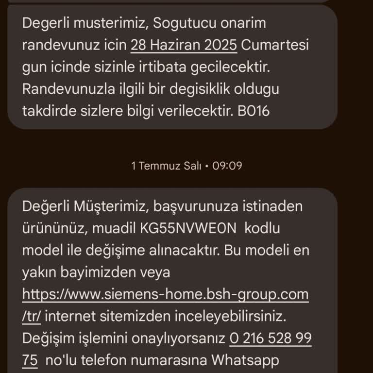 Siemens Buzdolabı Arızası Sonrası Uzayan Servis Süreci Ve Mağduriyet