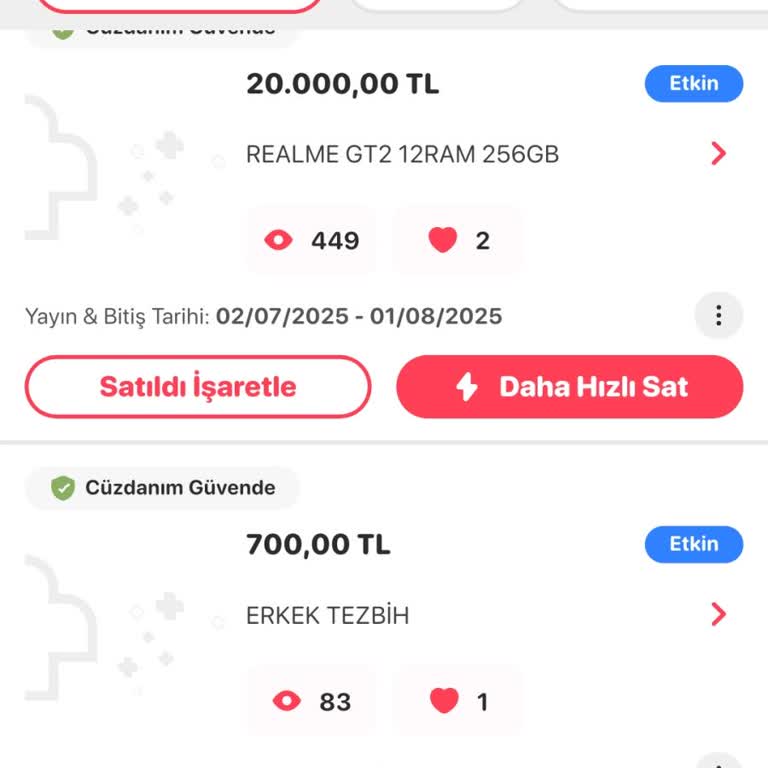 Letgo'da Ürünler Görünmüyor Hesabım Düzeltilmiyor