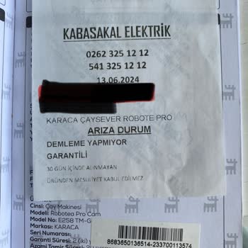 Karaca Çay Makinesi Üçüncü Kez Arızalandı, Değişim Talep Ediyorum