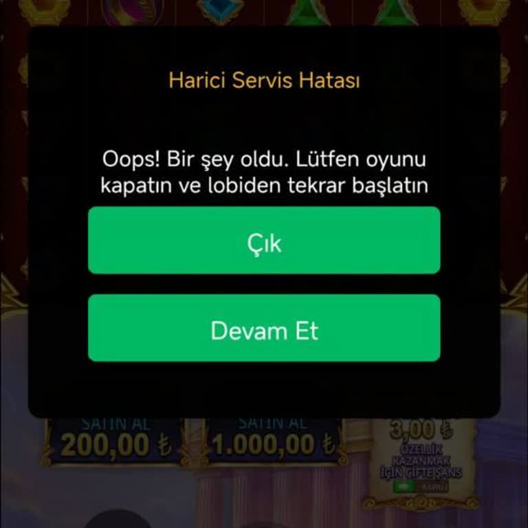 Slot Oyununda Harici Servis Hatası Nedeniyle Oynayamıyorum