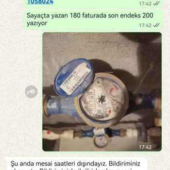 Su Faturasında Hatalı Endeks Ve Çözülmeyen Sorun