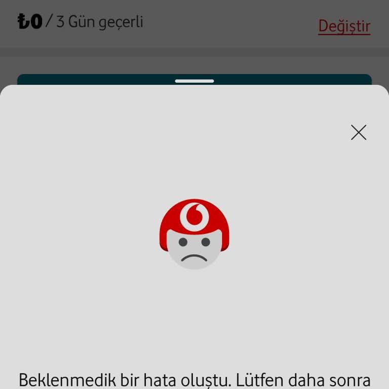 Vodafone Hediye İnternet Paketi Hatası Ve Kullanılamama Sorunu