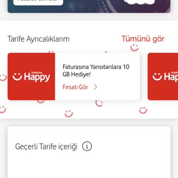 Vodafone Faturasız Hat Bilgilendirme Ve Paket Sorunu