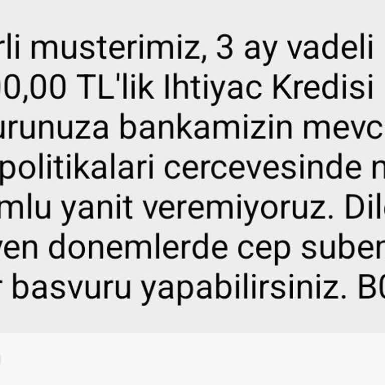 Faizsiz Kredi Vaadi Sonrasında Kredi Başvurumun Reddedilmesi
