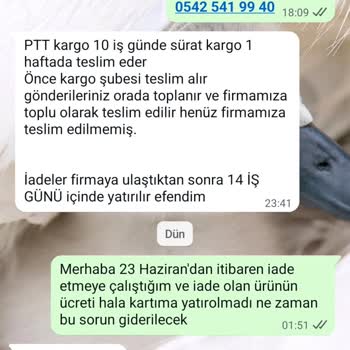 İade Sürecinde İletişimsizlik Ve Geciken Ücret İadesi