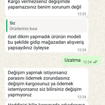 Sipariş Ettiğim Pantolonlar Kalitesiz Ve Değişim İçin Ekstra Ücret İstiyorlar