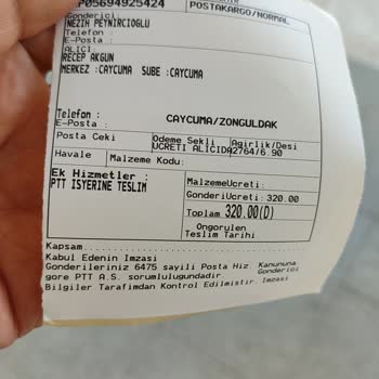 PTT Kargo Çalışanının Tutumu Nedeniyle Yaşadığım Mağduriyet