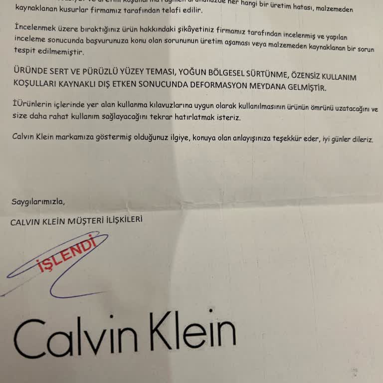 Calvin Klein Çantam Soyuldu, İki Kez İnceleme Reddedildi Müşteri Mağdur Edildi