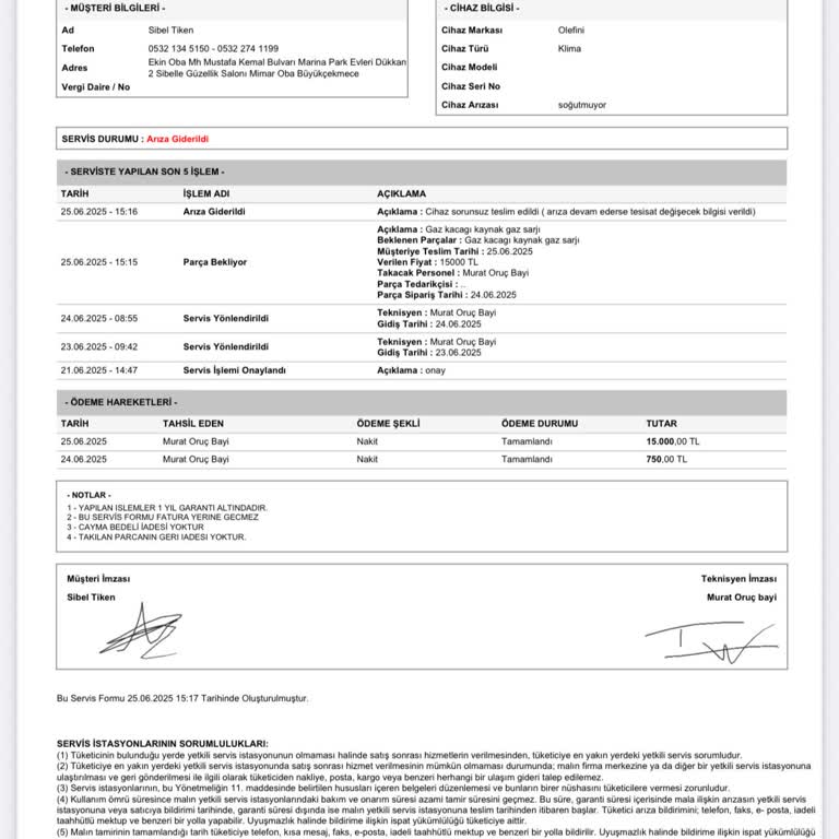 Yetkisiz Servis Mağduriyeti Ve Yüksek Ücret Talebi