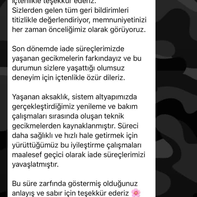 Mai Collection İade Süresi Aşıldı Muhatap Bulunamıyor