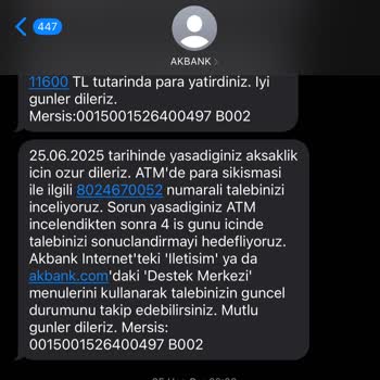 ATM'de Kalan Param İki Haftadır Hesabıma Yatmadı