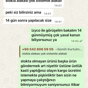Yanlış Ürün Gönderimi Ve İade Sürecinde Zorluk Yaşatan Butik Firma