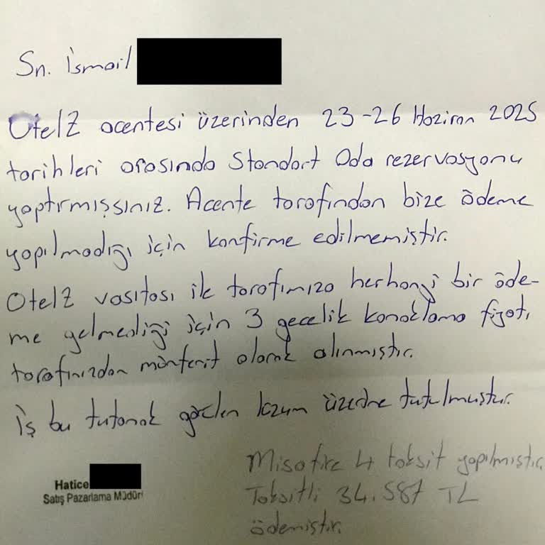 Otelz Ve Selge Beach Resort Arasındaki Ödeme Sorunu Nedeniyle Mağduriyet