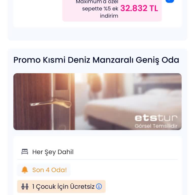 Erken Rezervasyon Fiyat Garantisi Uygulanmadı