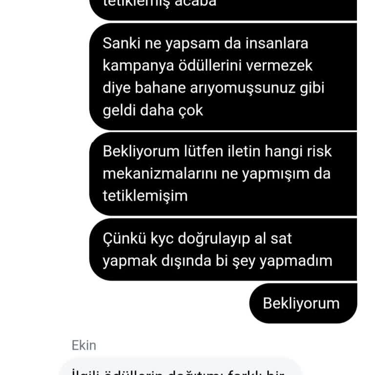 Kampanya Ödülleri Teslim Edilmedi, Güven Sorunu Yaşadım