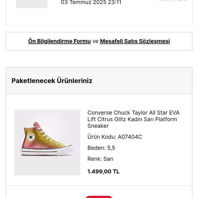 Karne Hediyesi Ayakkabı Hayal Kırıklığı: Sipariş İptali Ve Yetersiz Çözüm