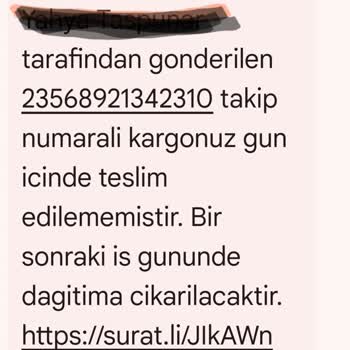 Sürat Kargo'da Teslimat Sorunu Ve İlgisizlik