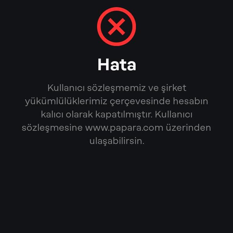 Papara Hesabım Açıklamasız Kapatıldı, Param Mağduriyetim Devam Ediyor