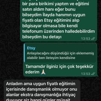 Aldığım Danışmanlık Hizmeti Beklentilerimi Karşılamadı Ve Bilgilendirme Yetersizdi