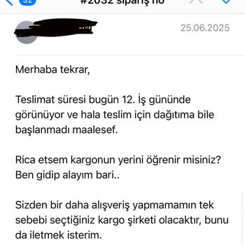 Bir Aydır Teslim Edilmeyen Sipariş Ve Yanıltıcı Bilgilendirme