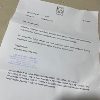 Satın Aldığım Tuniğin İlk Yıkamada Deforme Olması Ve Firma İlgisizliği