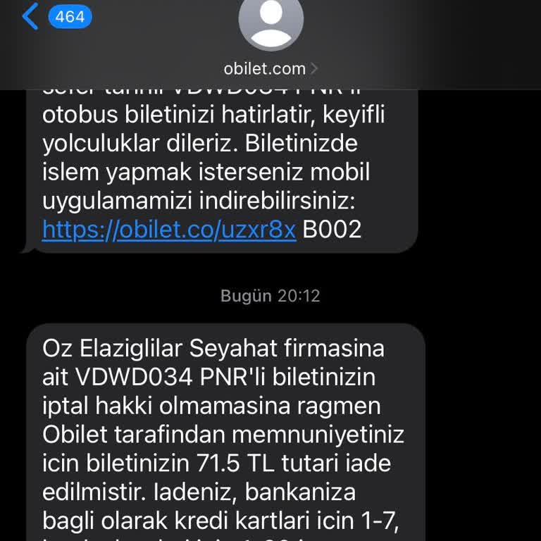 Bilet İptalinde Çelişkili Kesinti Bilgisi Ve Mağduriyet