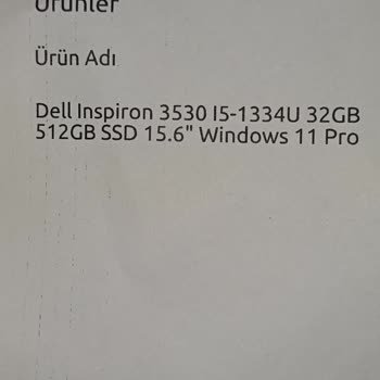 Yanlış Ürünle Hayal Kırıklığı: Beklediğim Dell Inspiron Yerine Vostro Gönderildi