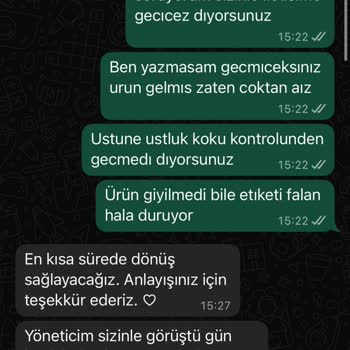 Elbise İadesinde Gecikme Ve Yetersiz Müşteri İletişimi