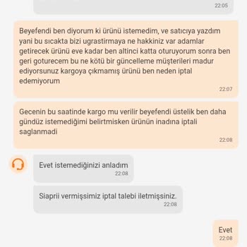 Satıcı İptal Talebime Cevap Vermedi, Canlı Destek Yardımcı Olmadı