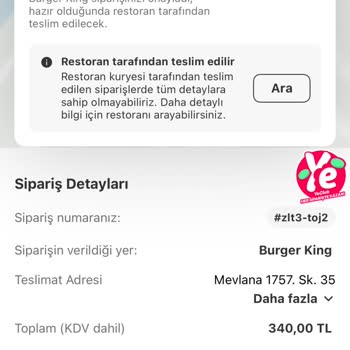 Sipariş Verdim Ne Paramı Ne Yemeğimi Alabildim