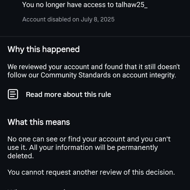 Instagram Haksız Yere Kapatılan Hesabımın Acilen Yeniden Aktifleştirilmesini Talep Ediyorum