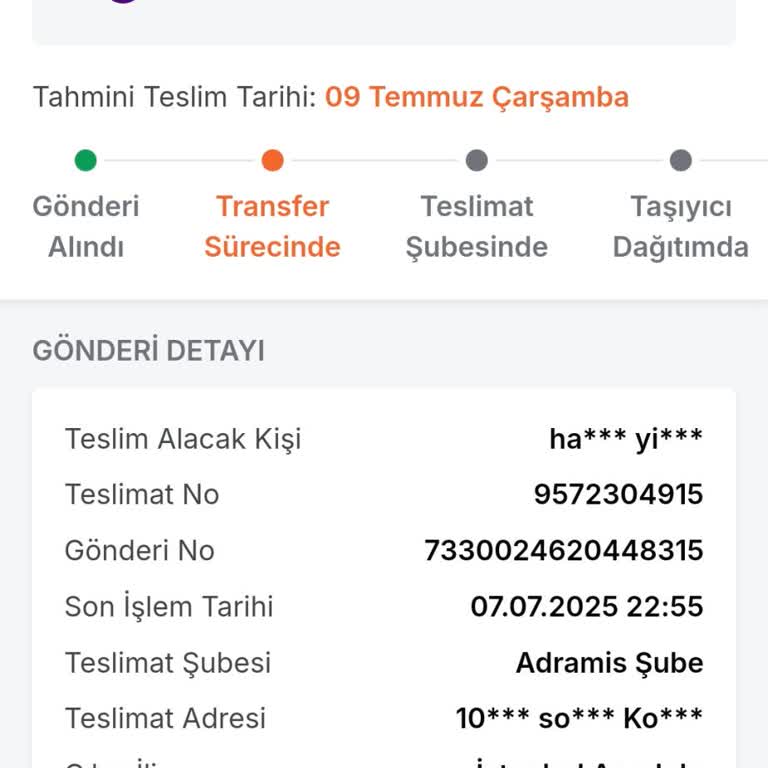 Trendyol Express Bursa Şubesi Siparişimi Teslim Etmiyor
