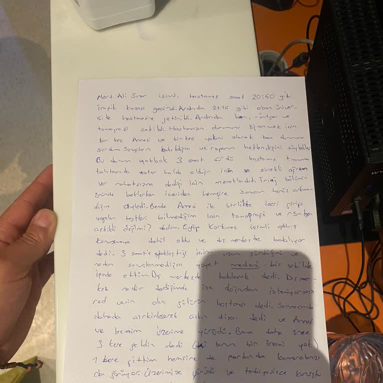 Hastanede Doktorun Davranışına Dair Şikayet