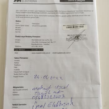 Tamir Sonrası Ekran Arızası İçin Nordmende'den Çözüm Bekliyorum