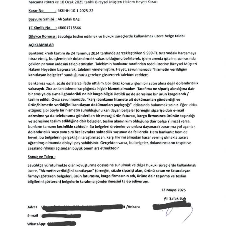 Bankamın Hatalı Yaklaşımıyla Mağdur Oldum