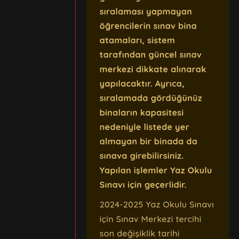 Sınav Merkezi Yanlışlığı Nedeniyle Mağduriyet Yaşıyorum