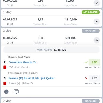 Kazanan Kuponum Hatalı Sonuçlandı: Şut Sayısı Yanlış Hesaplandı