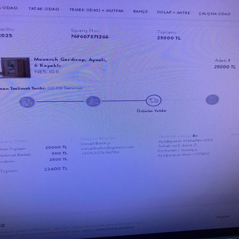 Gardırop Teslimatı Gecikti İletişim Ve Sevkiyat Sorunları Yaşadım