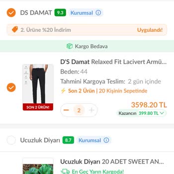 D’S Damat 20 Günde Pantolonu Satın Alamayıp Mağdur Edildim