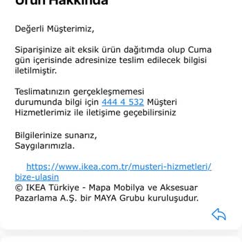 IKEA'dan Eksik Teslimat Ve Çözüm Sunulmaması Tatilimi Mahvetti