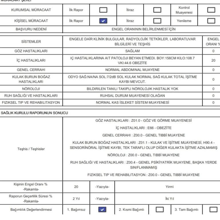 İşitme Kaybı Raporunda Doktorun İlgisizliği Mağduriyetimi Artırdı