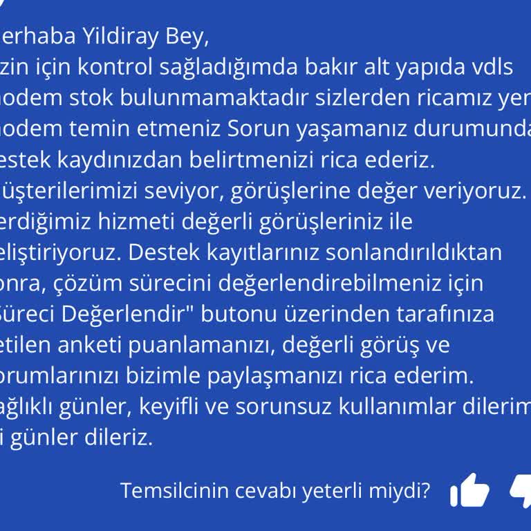 TurkNet'ten Modem Desteği Alamama Ve Bilgilendirme Eksikliği