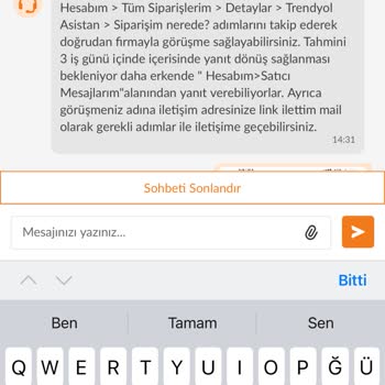 Kargom Teslim Edilmedi, İade Ve Destek Sağlanmıyor