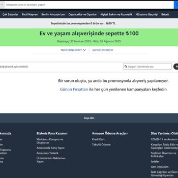 Promosyon İndirimi Hatası Ve Yetersiz Destek