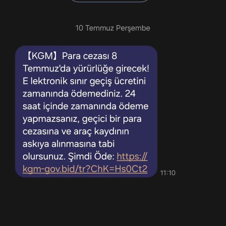 Şüpheli Mesajla Yanıltıcı Borç Bildirimi