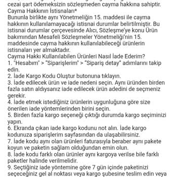 Trendyol Vitta Store Ürün İadesi