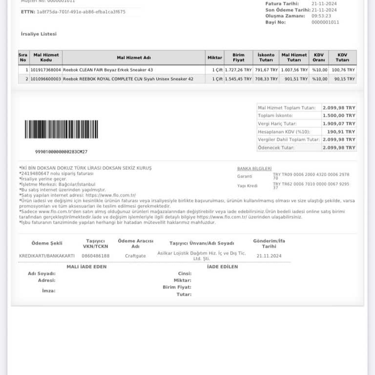 Garantiye Gönderilen Ayakkabımın Değişimi Veya İadesi Red Edildi