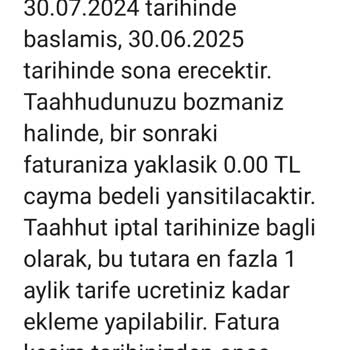 Cayma Bedeli Sıfır Denip 949 TL Fatura Yansıtıldı, Müşteri Hizmetleri Dönüş Yapmıyor
