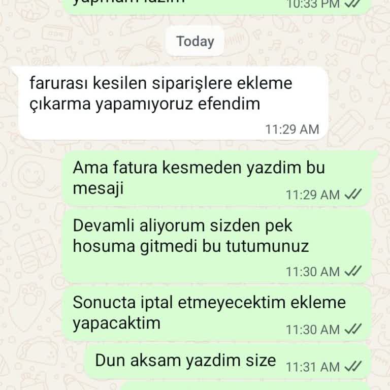 Siparişe Ek Kumaş Eklenememesi Ve İletişim Sorunu