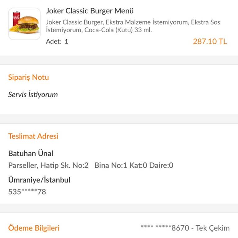 Siparişim Yanlış Getirildi, Keyfi İptal Edildi: Aç Kaldım!